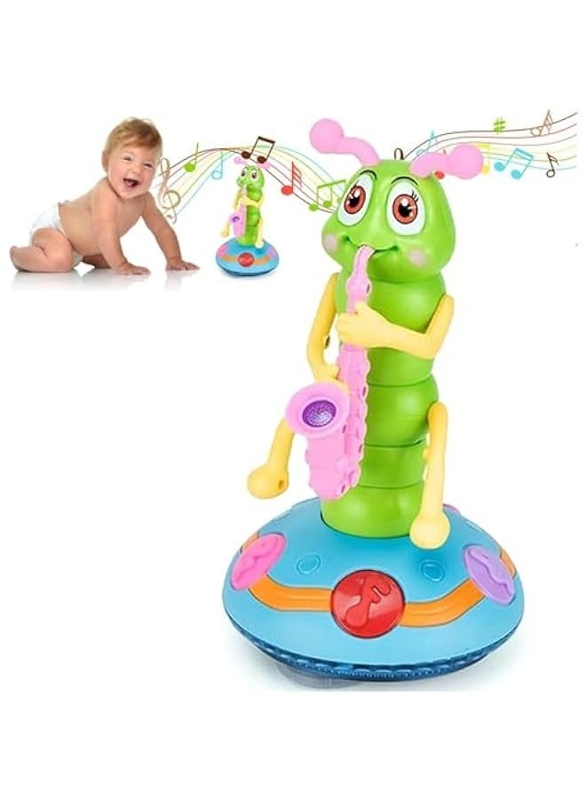 Musical Caterpillar,Children's Electric Caterpillar Saxophone Musical Toys, Dancing Saxophone Caterpillar,Dancing Saxophone Caterpillar,Crawling Toy Dancing Caterpillar - Image 1